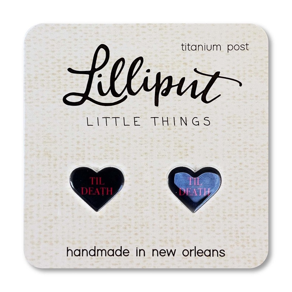Til Death Heart Earrings